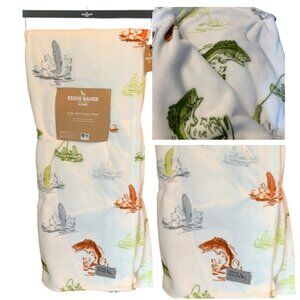 Eddie Bauer Plush Throw Fishing 60x70 Sport